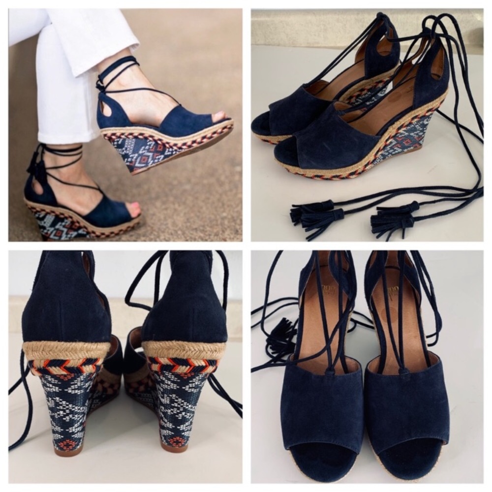 CAbi | Isla Espadrille Aztec Print Wedges
